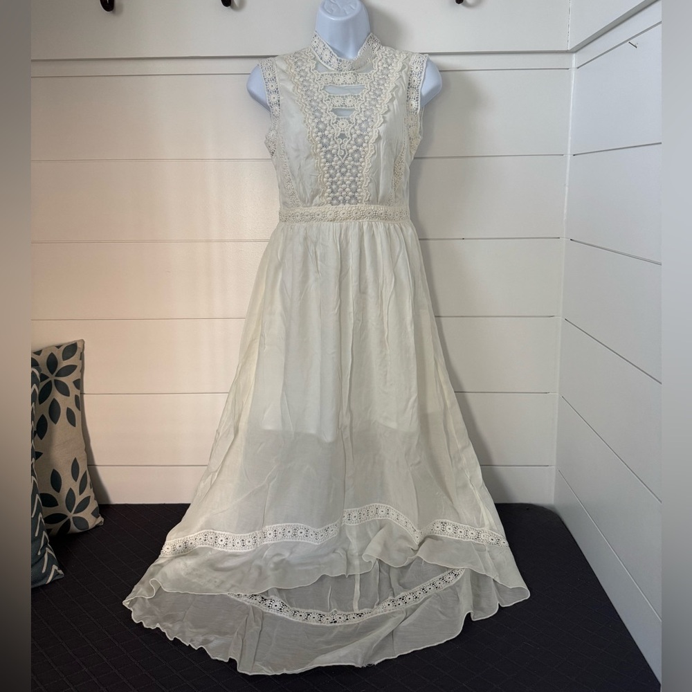 Rue21 Ivory High Low Lace Dress, Women’s S